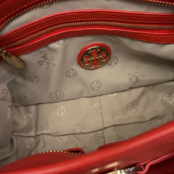 Tory Burch Vibrant Red Satchel - Picture 7 of 13